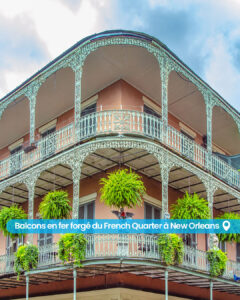 New Orleans, Nouvelle-Orléans, balcons de fer forgé