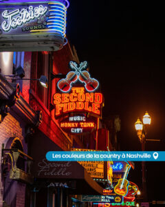 Couleurs de la country à Nashville, vue de nuit